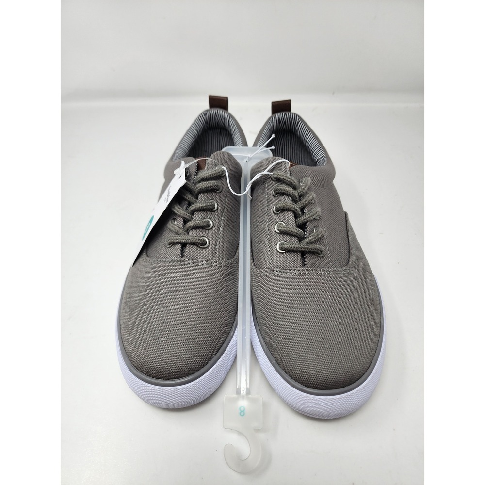 Goodfellow & Co Mens Low Top Lace Up Sneakers Gray Canvas Casual Size 8